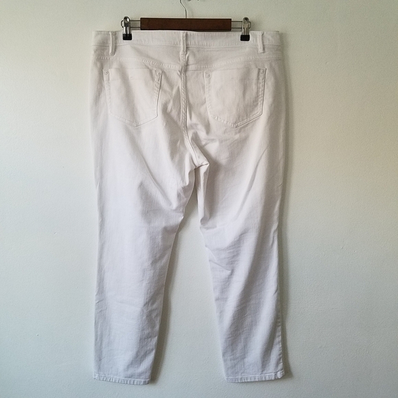 J.JILL Denim Authentic Fit Slim Ankle White Jeans Size 16 - Picture 3 of 13
